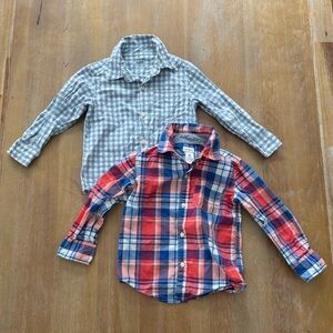 Toddler Boy - Size 3T - x2 Carter’s Button Down Long Sleeve Shirts